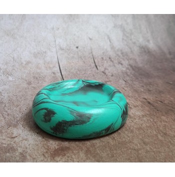 Bandeja Anillos Marmolado Mint Oscuro y Negro