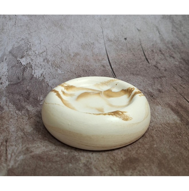 Bandeja Anillos Marmolado Blanco y Ochre mod. I