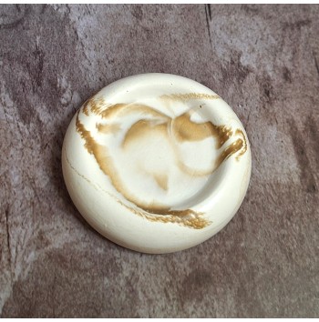 Bandeja Anillos Marmolado Blanco y Ochre mod. I