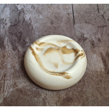 Bandeja Anillos Marmolado Blanco y Ochre mod. I