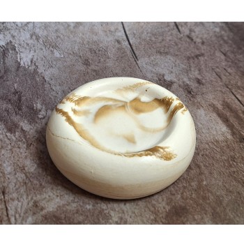 Bandeja Anillos Marmolado Blanco y Ochre mod. I