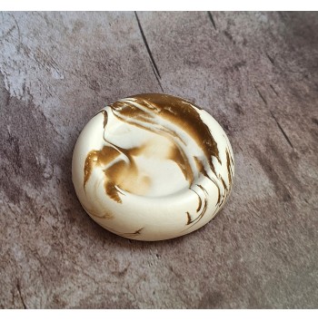 Bandeja Anillos Marmolado Blanco y Ochre mod.II