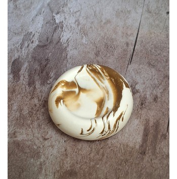 Bandeja Anillos Marmolado Blanco y Ochre mod.II