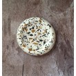 Bandeja Anillos Terrazzo Negro y Ochre en Blanco