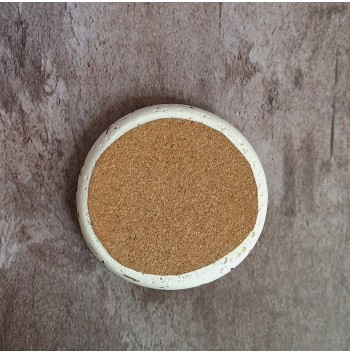 Bandeja Anillos Terrazzo Negro y Ochre en Blanco