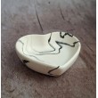 Cuenco Corazón Marmolado Blanco y Negro mod. II