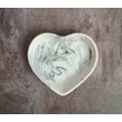 Cuenco Corazón Marmolado Blanco y Negro mod. V