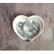 Cuenco Corazón Marmolado Blanco y Negro mod. VIII