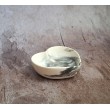 Cuenco Corazón Marmolado Blanco y Negro mod. VIII