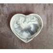 Cuenco Corazón Marmolado Blanco y Negro mod. XII