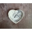 Cuenco Corazón Marmolado Blanco y Negro mod. XIII