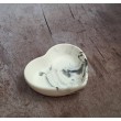 Cuenco Corazón Marmolado Blanco y Negro mod. XIV