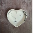Cuenco Corazón Marmolado Blanco y Negro mod. XV