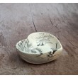 Cuenco Corazón Marmolado Blanco y Negro mod. XVI