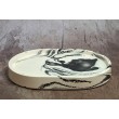 Bandeja Ovalada Pequeña Marmolado Blanco y Negro mod. I