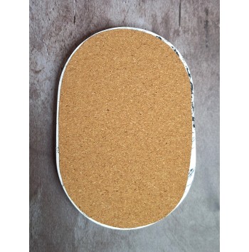 Bandeja Ovalada Pequeña Marmolado Blanco y Negro mod. I