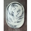 Bandeja Ovalada Pequeña Marmolado Blanco y Negro mod. II