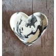 Corazón Grande Marmolado Blanco y Negro mod. I
