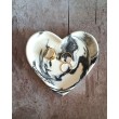 Corazón Grande Marmolado Blanco y Negro mod. I