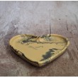 Bandeja Corazón Marmolado Ochre y Negro mod. I