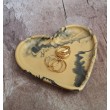 Bandeja Corazón Marmolado Ochre y Negro mod. I