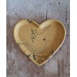 Bandeja Corazón Marmolado Ochre y Negro mod. II