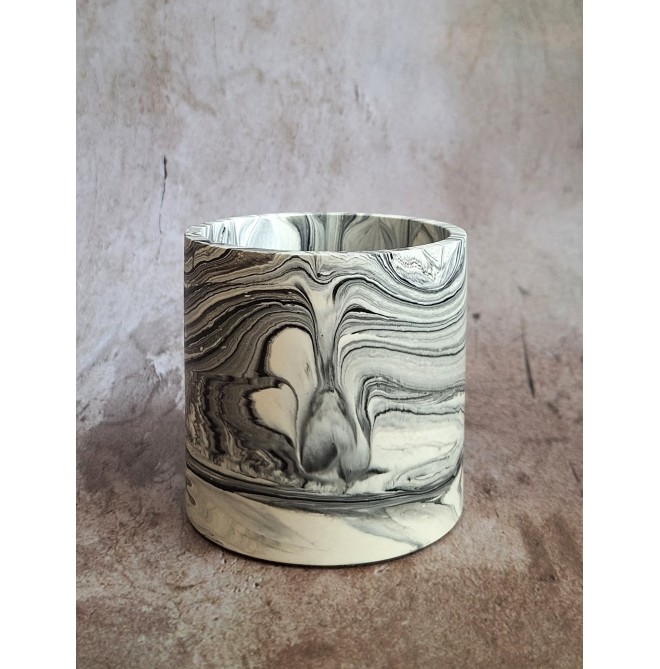 Bote Marmolado Blanco y Negro mod. II