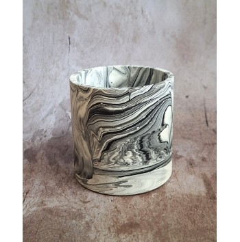 Bote Marmolado Blanco y Negro mod. II