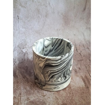 Bote Marmolado Blanco y Negro mod. II