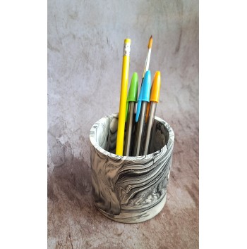 Bote Marmolado Blanco y Negro mod. II