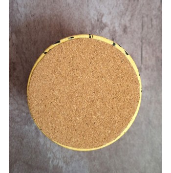 Bote Terrazzo Negro en Mostaza