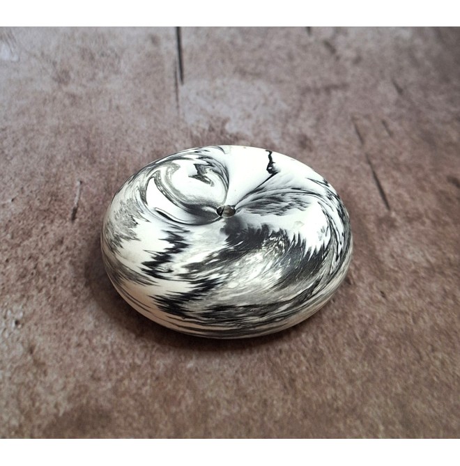 Portaincienso Marmolado Blanco y Negro mod. II