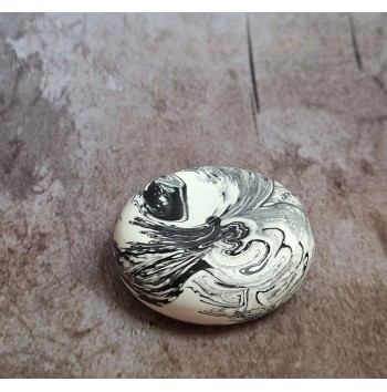 Portaincienso Marmolado Blanco y Negro mod. III