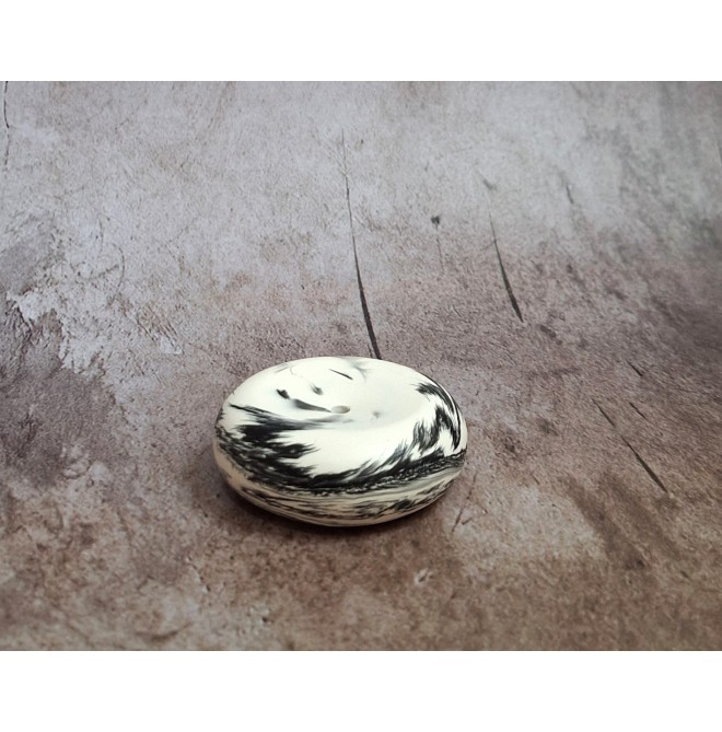 Portaincienso Marmolado Blanco y Negro mod. V