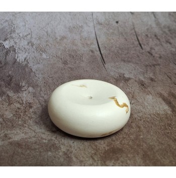 Portaincienso Marmolado Blanco y Ochre mod. I