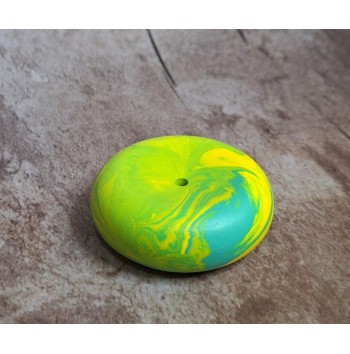 Portaincienso Marmolado Mint Oscuro/Amarillo