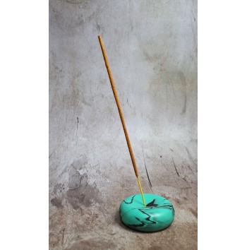 Portaincienso Marmolado Mint Oscuro/Negro