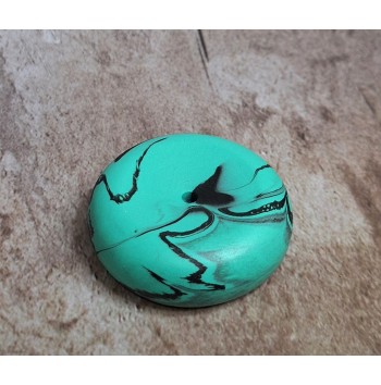 Portaincienso Marmolado Mint Oscuro/Negro