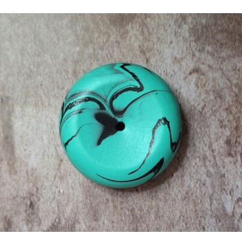 Portaincienso Marmolado Mint Oscuro/Negro