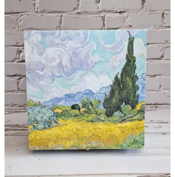 Caja Campo de Trigo con Cipreses Van Gogh