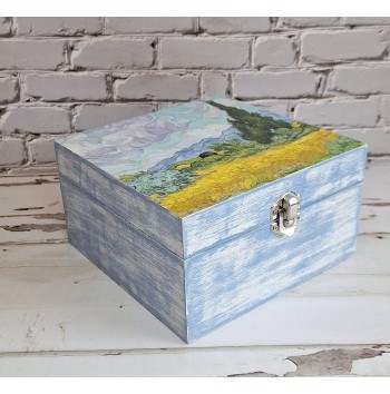 Caja Campo de Trigo con Cipreses Van Gogh