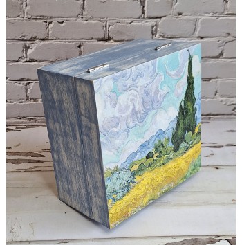 Caja Campo de Trigo con Cipreses Van Gogh