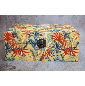 Caja Hojas Tropicales Mostaza