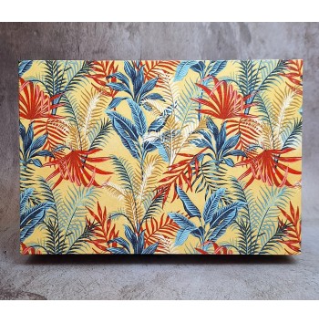 Caja Hojas Tropicales Mostaza
