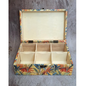 Caja Hojas Tropicales Mostaza