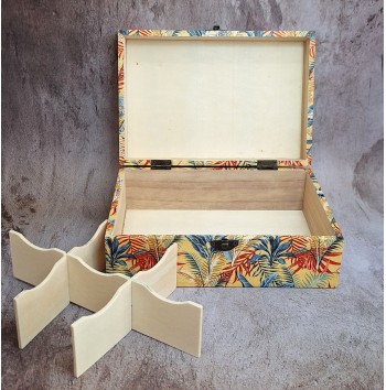 Caja Hojas Tropicales Mostaza