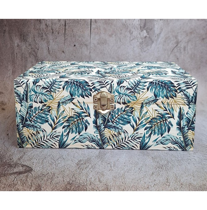Caja Hojas Tropicales Azules