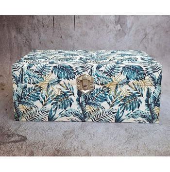 Caja Hojas Tropicales Azules