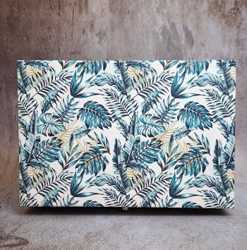 Caja Hojas Tropicales Azules