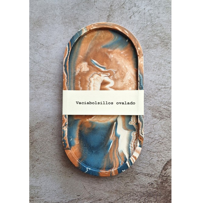 Bandeja Ovalada Marmolado terrazul